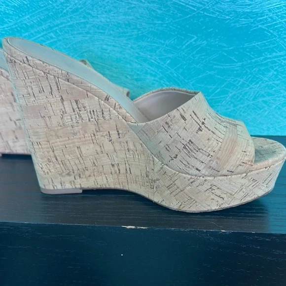 Veronica Beard Dali Tan Cork Wedges - Picture 1 of 6